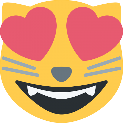Emoji Cat Heart Eyes Png Png Free Png Images Toppng - Cat Emoji Heart Eyes (480x480), Png Download
