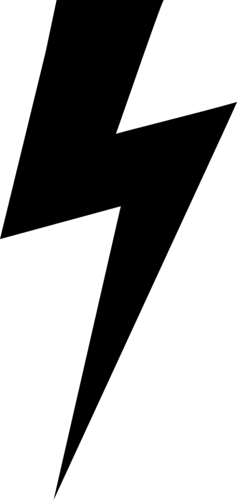 Lightning Bolt Black Shape - Lightning Bolt Black Png - Free ...