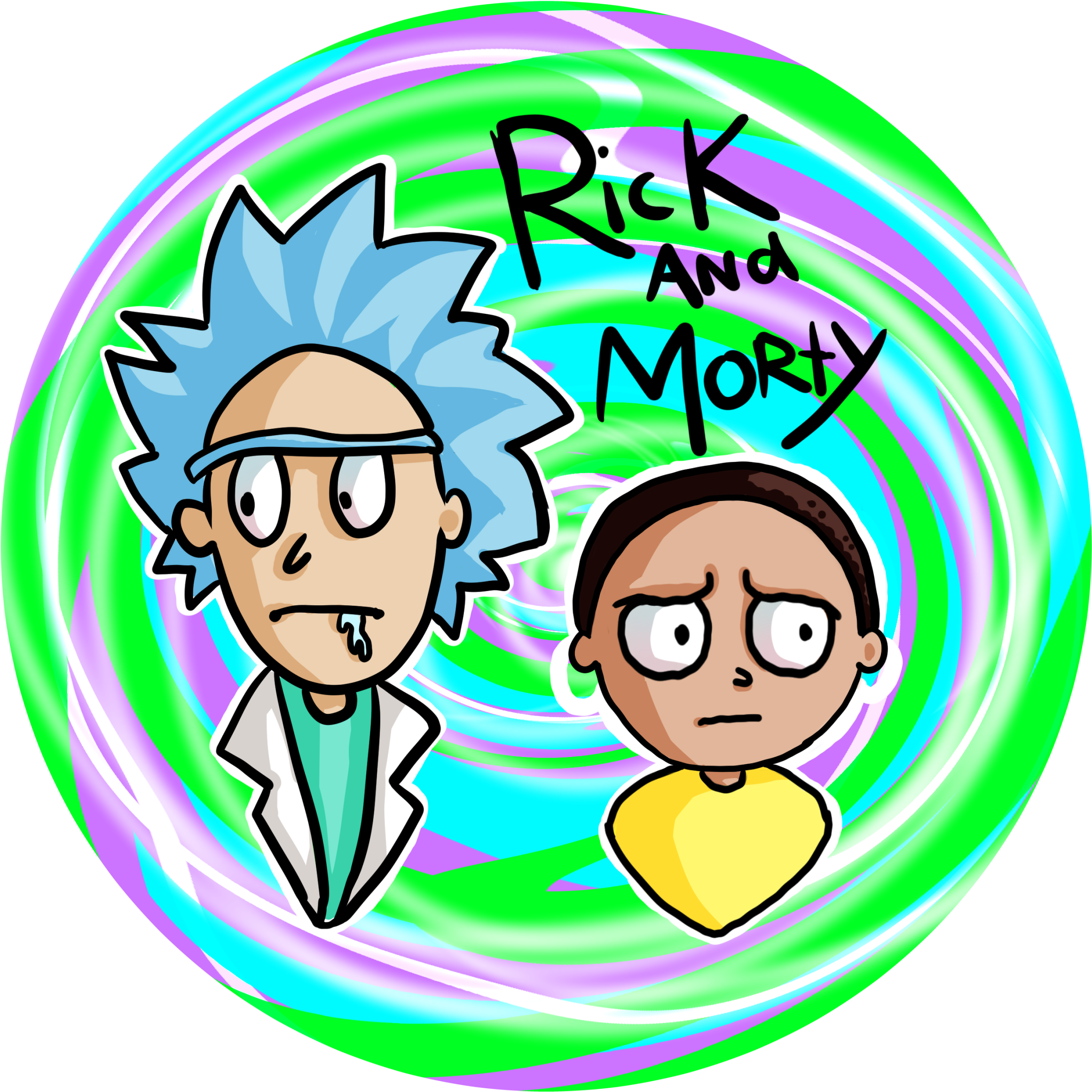 Rick And Morty Circle (3139x2560), Png Download