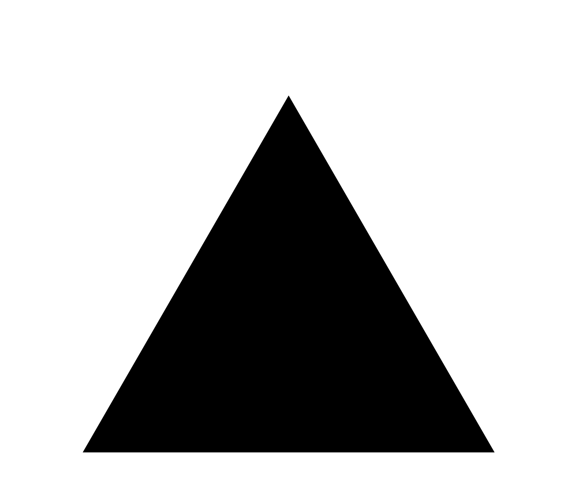 Freeuse Library Black Triangle Clipart - Triangle Transparent (2000x1778), Png Download