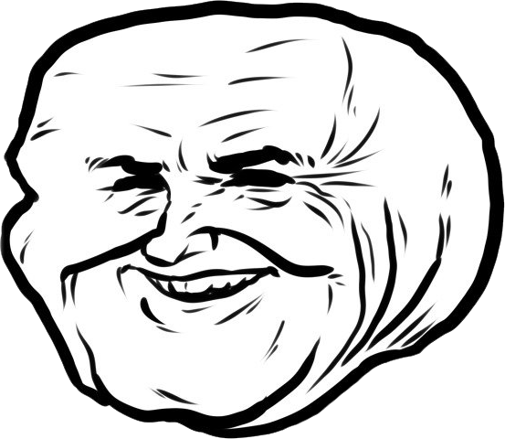 Laughing Troll Face Transparent - Funny Meme Face Transparent (553x480), Png Download