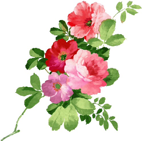 Jpg Black And White Library Rosas Vintage - Flores Png (500x541), Png Download