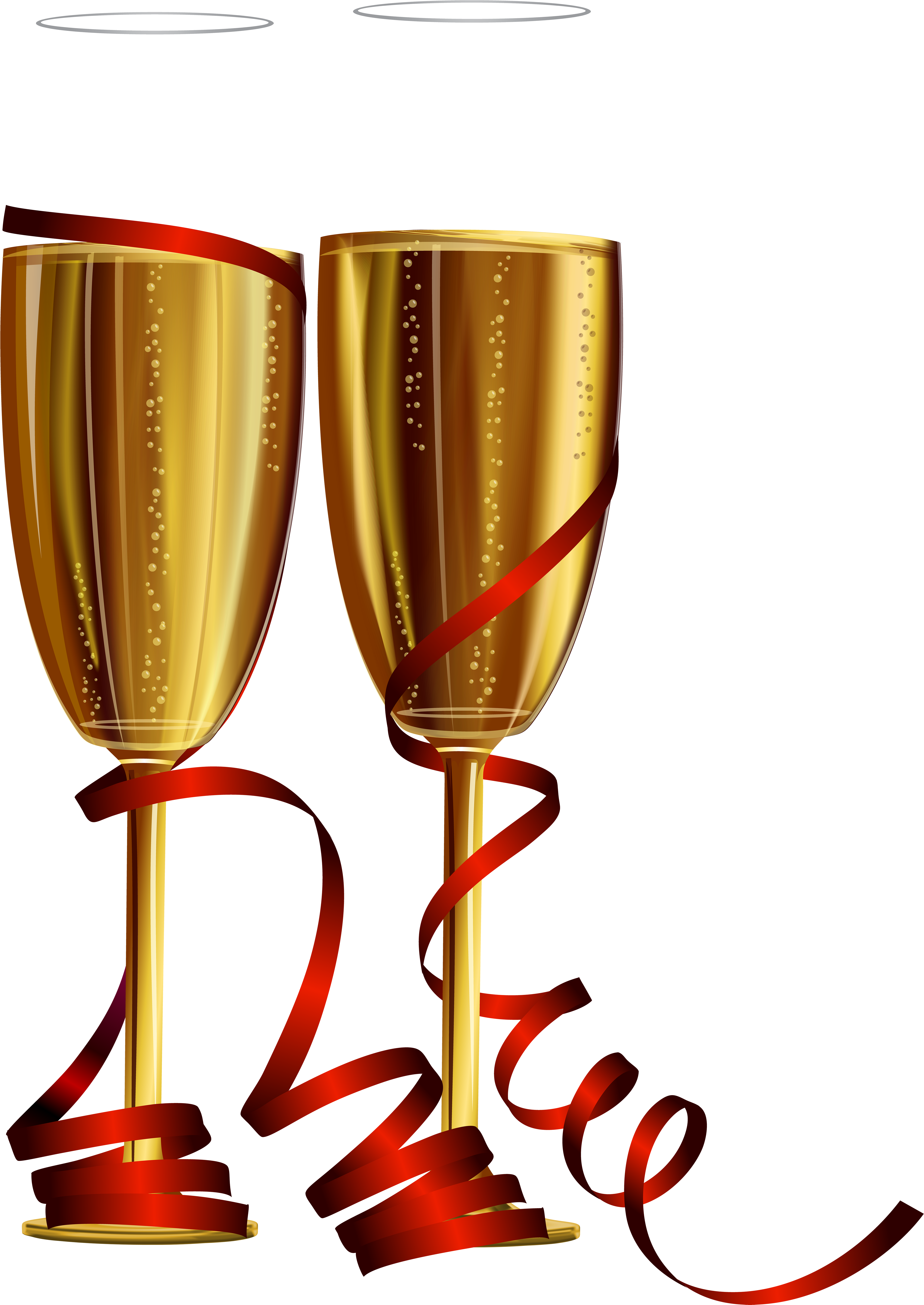 Glasses Clipart New Year ~ Frames ~ Illustrations ~ - Champagne Glasses Png Transparent (5039x7000), Png Download