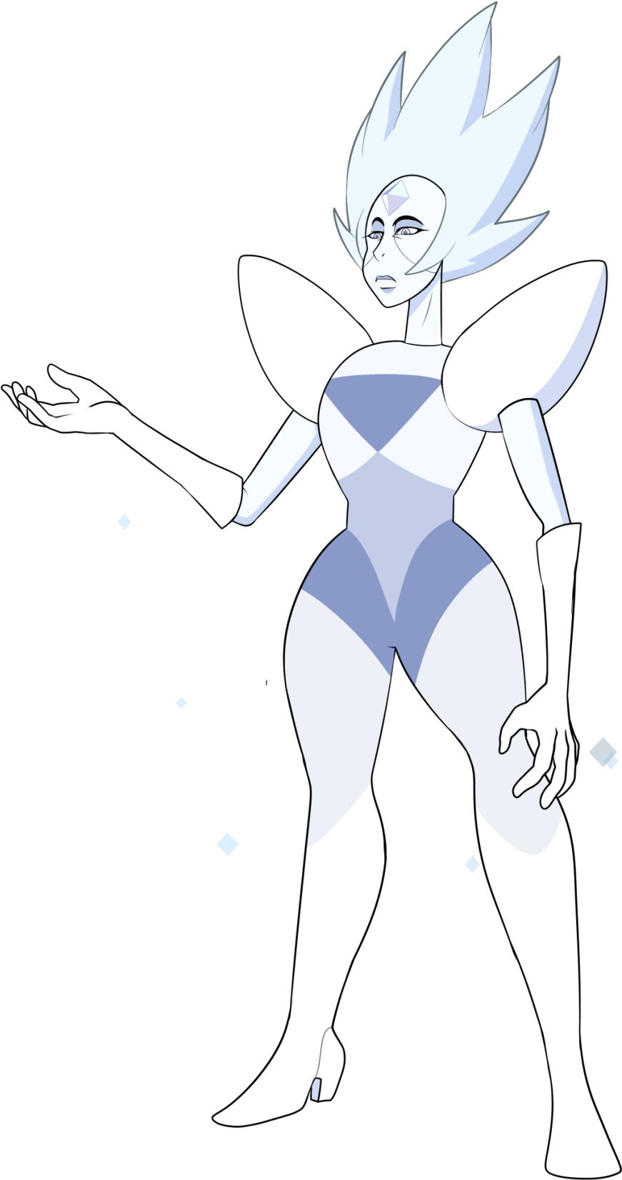 White Diamond - Diamante Preta Steven Universo (886x1667), Png Download