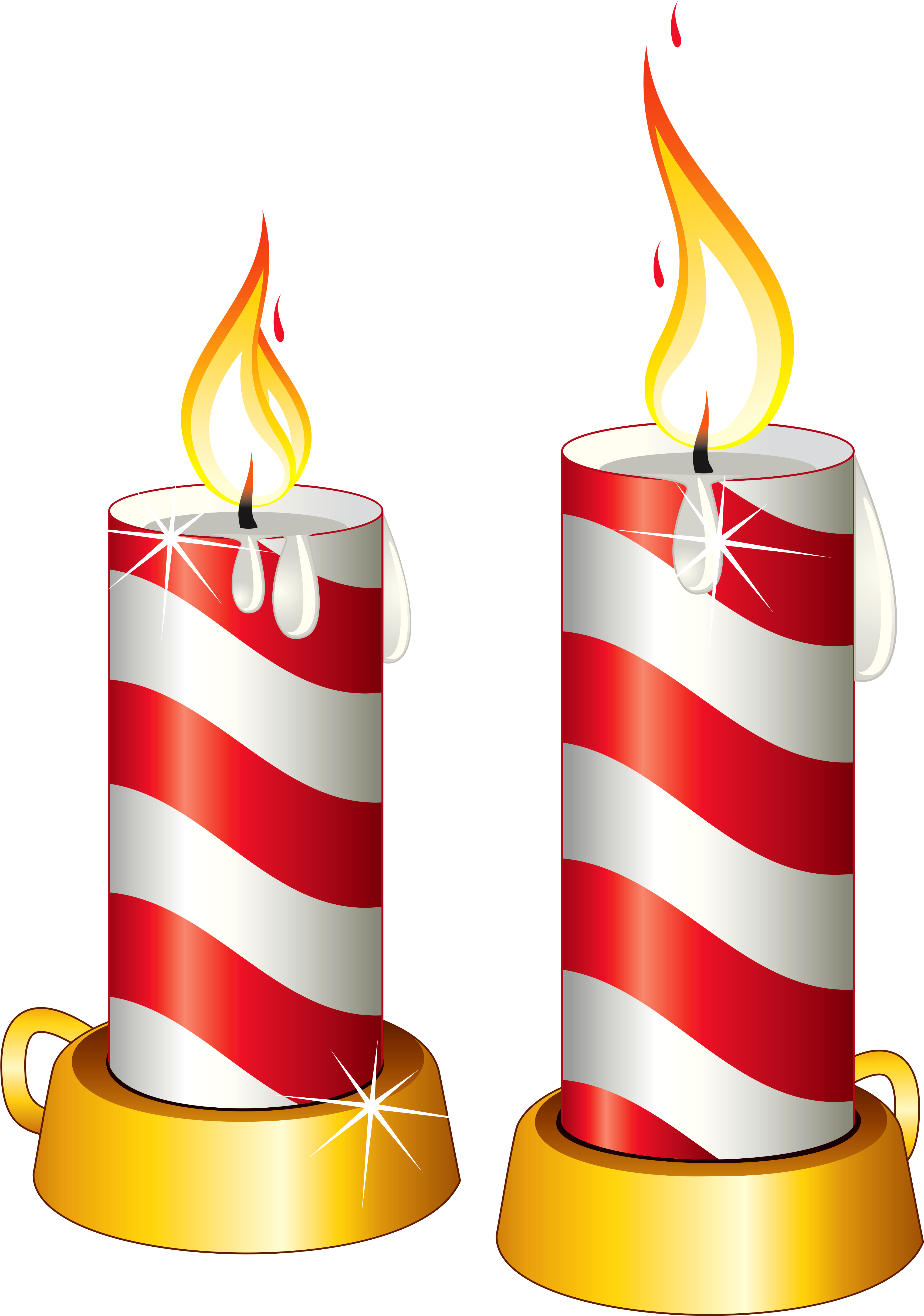 Transparent Christmas Candles Png Clipart - Candles Clipart Transparent Background (3643x4999), Png Download