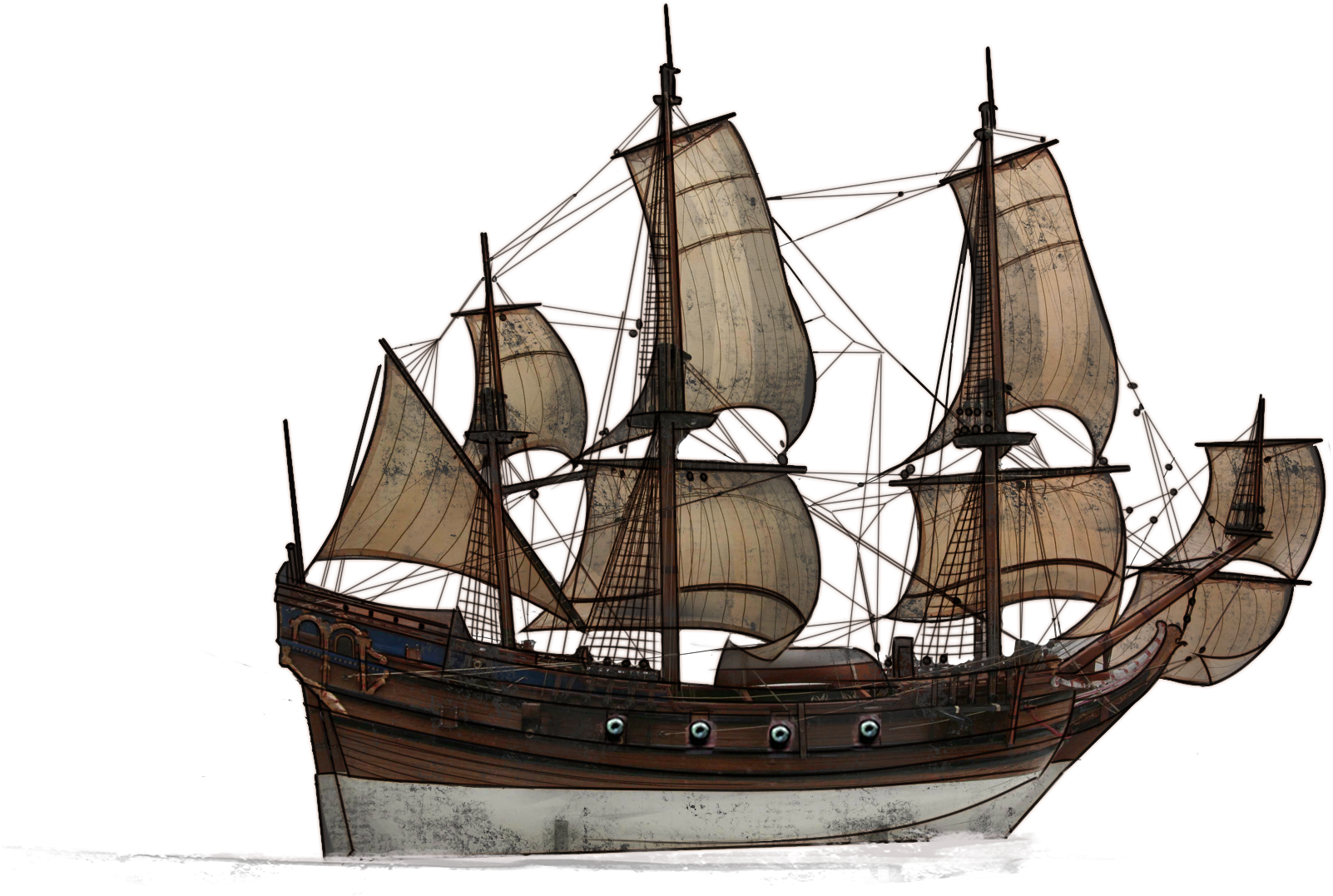 Download Ship Png Hd - Old Sailing Ship Png PNG Image with No