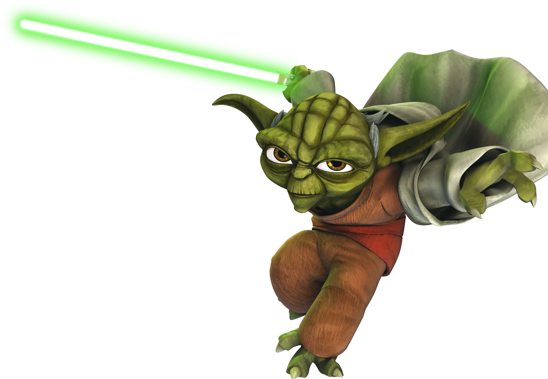 Yoda-swm80 - Yoda From Star Wars The Clone Wars (1795x1240), Png Download
