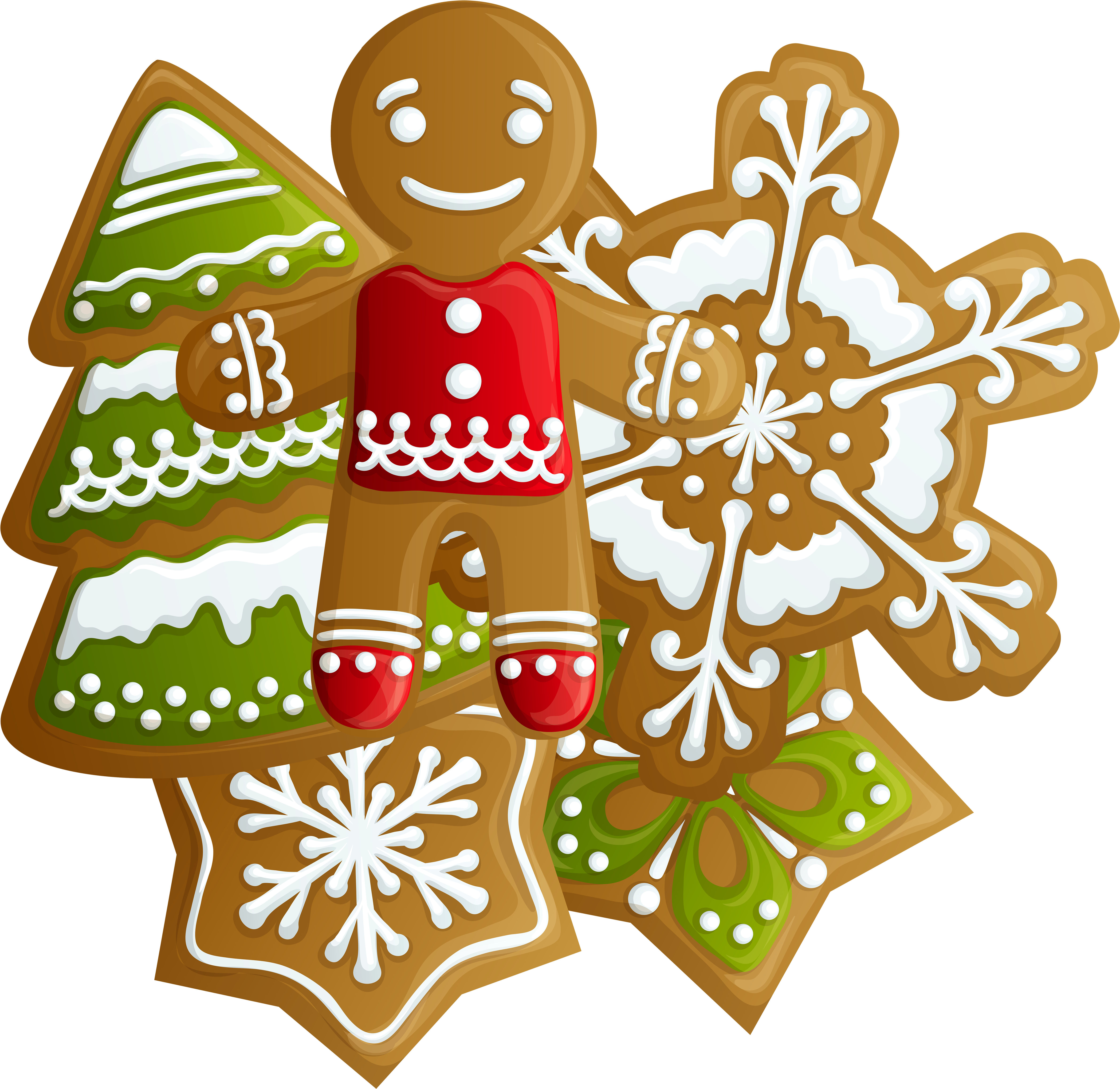 Transparent Christmas Gingerbread And Png - Free Christmas Cookies Clip Art (596x600), Png Download