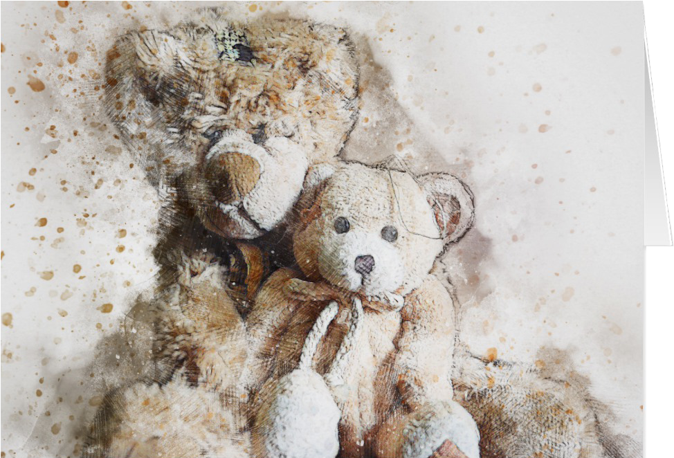 Sweet Brown Teddy Bears Note Card - Teddy Bears Notebook [book] (1106x1106), Png Download