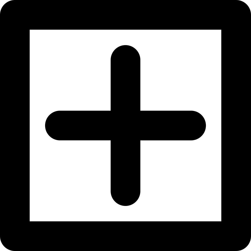 Small Square With Plus Sign Comments - Plus Icon Svg (980x980), Png Download