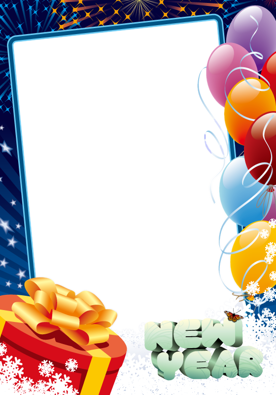 Happy New Year, Nova, Boston, Birthday Cards, Vectors, - Moldura Feliz Aniversário Png (560x800), Png Download