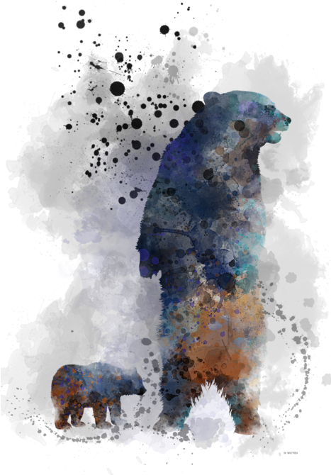 Mom And Baby Bear Marlene Watson Transparent - Mother (466x700), Png Download