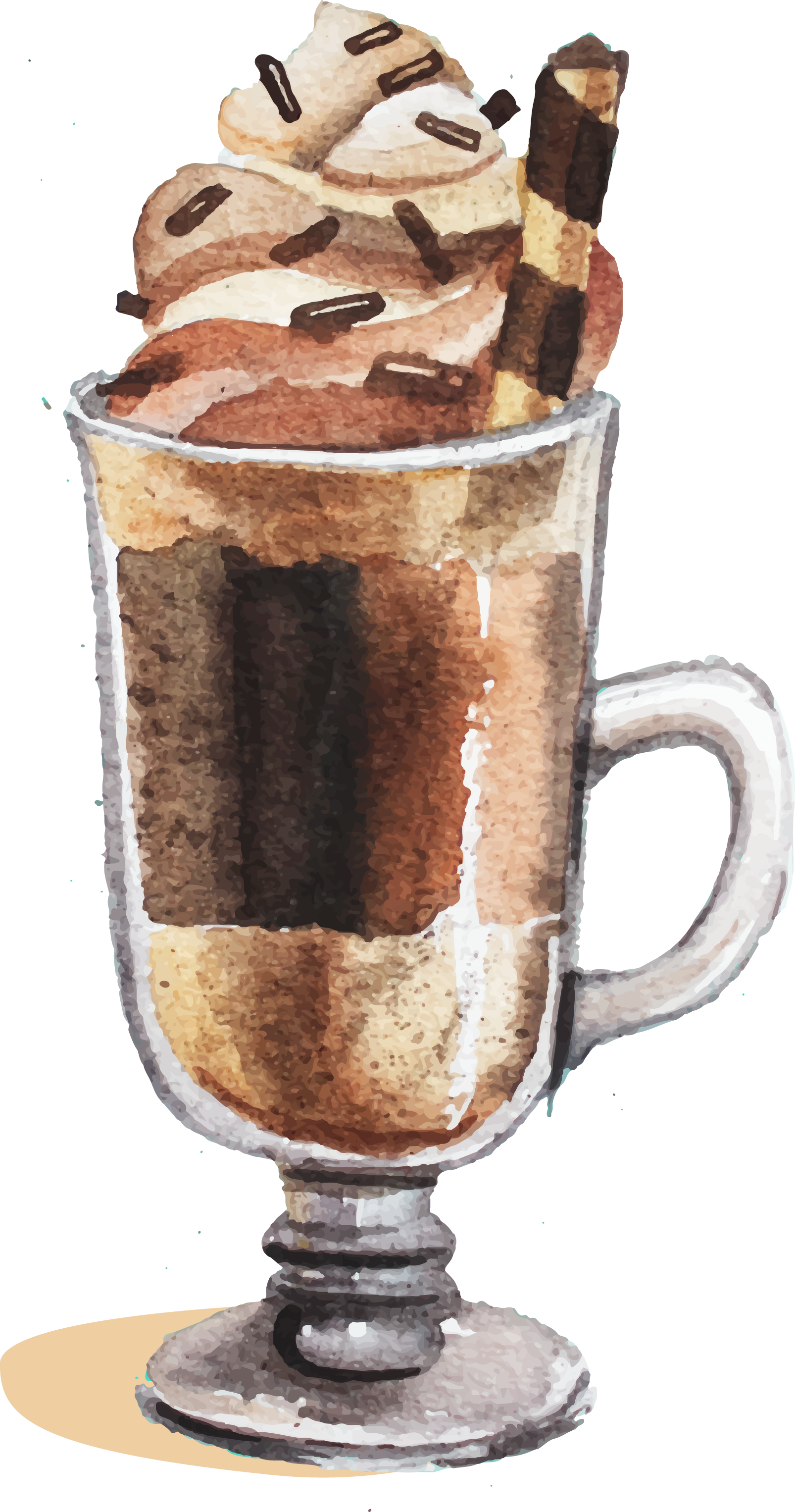 Milkshake Drawing Hot Chocolate - Hot Cup Chocolate Png (1606x3053), Png Download