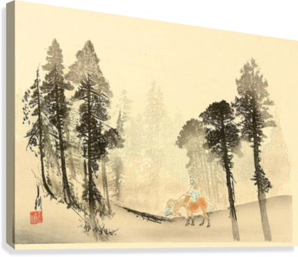 In The Forest Canvas Print - 100 Views Of Mt. Fuji By Artist: Ogata Gekko (429x370), Png Download