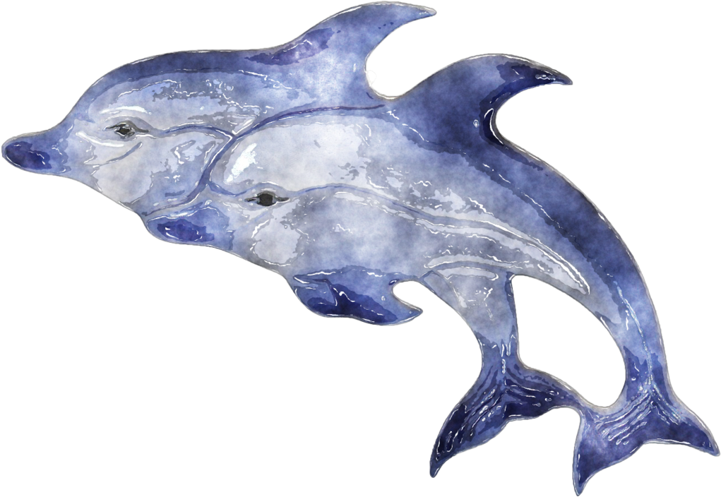 Jpg Download Dolphin By Lavandalu On Deviantart - Watercolor Animal Clipart Transparent (1066x749), Png Download