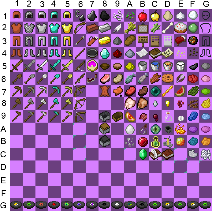 The All-inclusive Guide To Texturing - Every Item In Minecraft 1.9 (825x824), Png Download