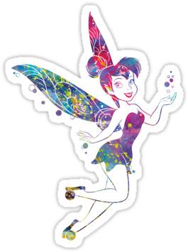 Tinker Bell Disney Fairies Watercolor By Bittermoon - Fairy (375x360), Png Download