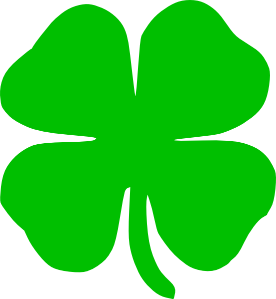 Shamrock Png - Four Leaf Clover (552x597), Png Download