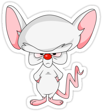 Bumper Stickers, Laptop Stickers, Cool Stickers, Pictures - Pinky And The Brain Brain (375x360), Png Download