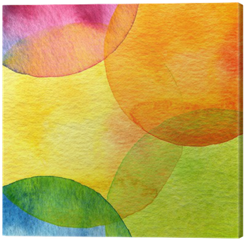 Abstract Watercolor Circle Painted Background Canvas - Watercolor Painting (400x400), Png Download