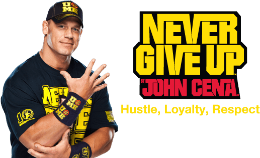Photo - John Cena With Never Give Up (530x297), Png Download