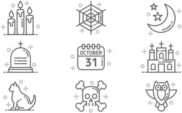 Halloween Icons Vector - Vector Graphics (700x490), Png Download