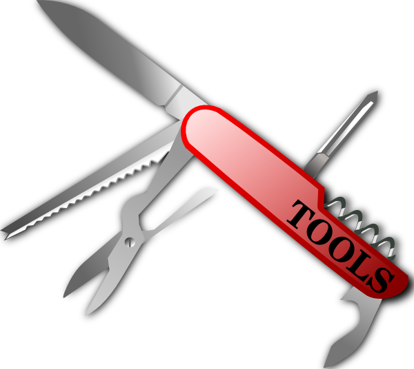 Free Vector Swiss Knife Clip Art - Pen Knife Clipart (600x536), Png Download