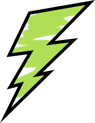 Lightning Bolt Clipart - Dibujo De Un Rayo (309x400), Png Download
