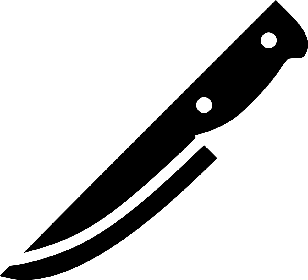 Knife Transparent Chef - Black Knife Png (980x892), Png Download