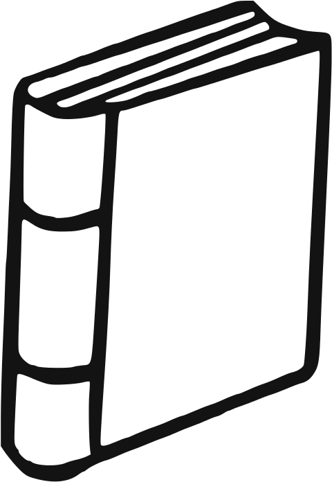 Open Book Clipart Black And White - Book Spine Clip Art (555x800), Png Download