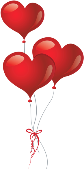 Heart Clipart Balloon - Clipart Heart (310x600), Png Download