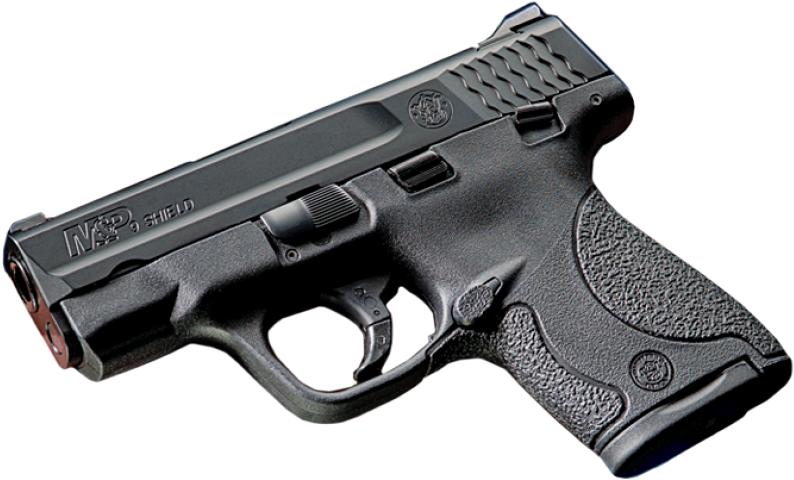 Gun In Hand - Smith Wesson Mp Shield (672x403), Png Download