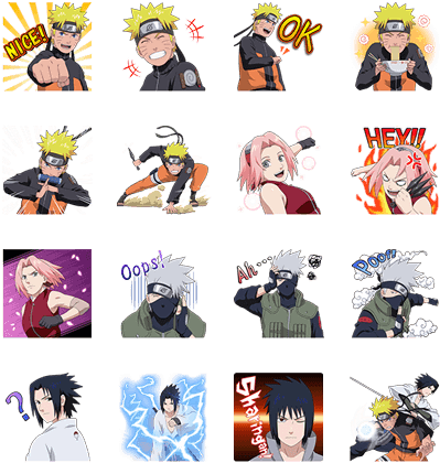 สติ๊กเกอร์ ไลน์ นา รู โตะ (420x448), Png Download