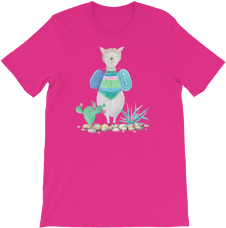 Watercolor Cute Llama Print - Shirt Nose (480x480), Png Download