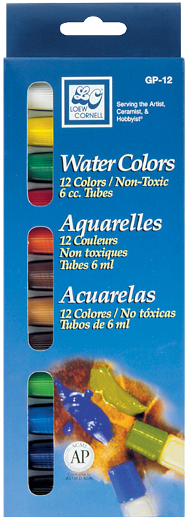 Loew Cornell Watercolor Tube Set Of - Joggles.com Loew-cornell Watercolors - Set Of 12 Colors (600x746), Png Download
