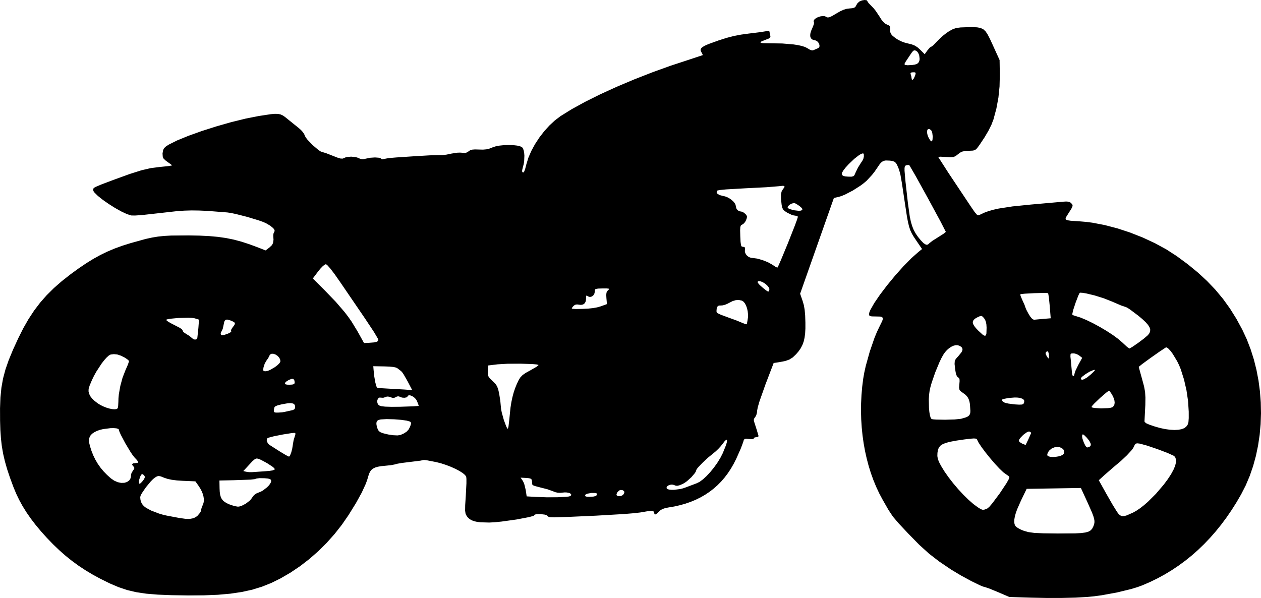 Motorcycle Silhouette Png - Motorcycle Png (2500x1186), Png Download