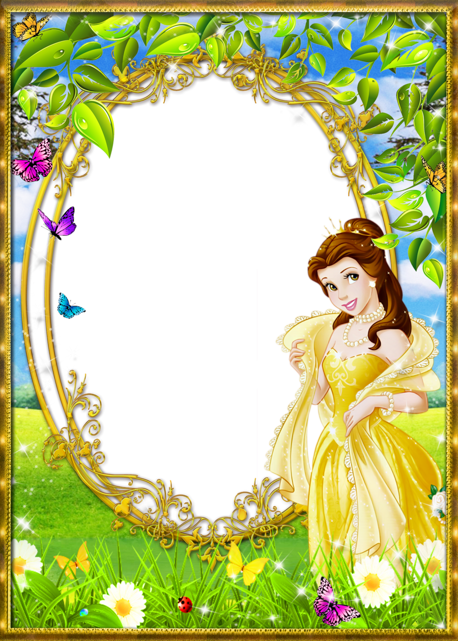 Princess Photo Frame Png (900x1260), Png Download
