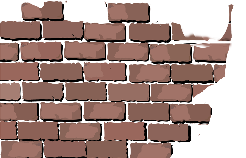 Paper Brick Diagram Decorative - رسم طوب على جدار (992x992), Png Download