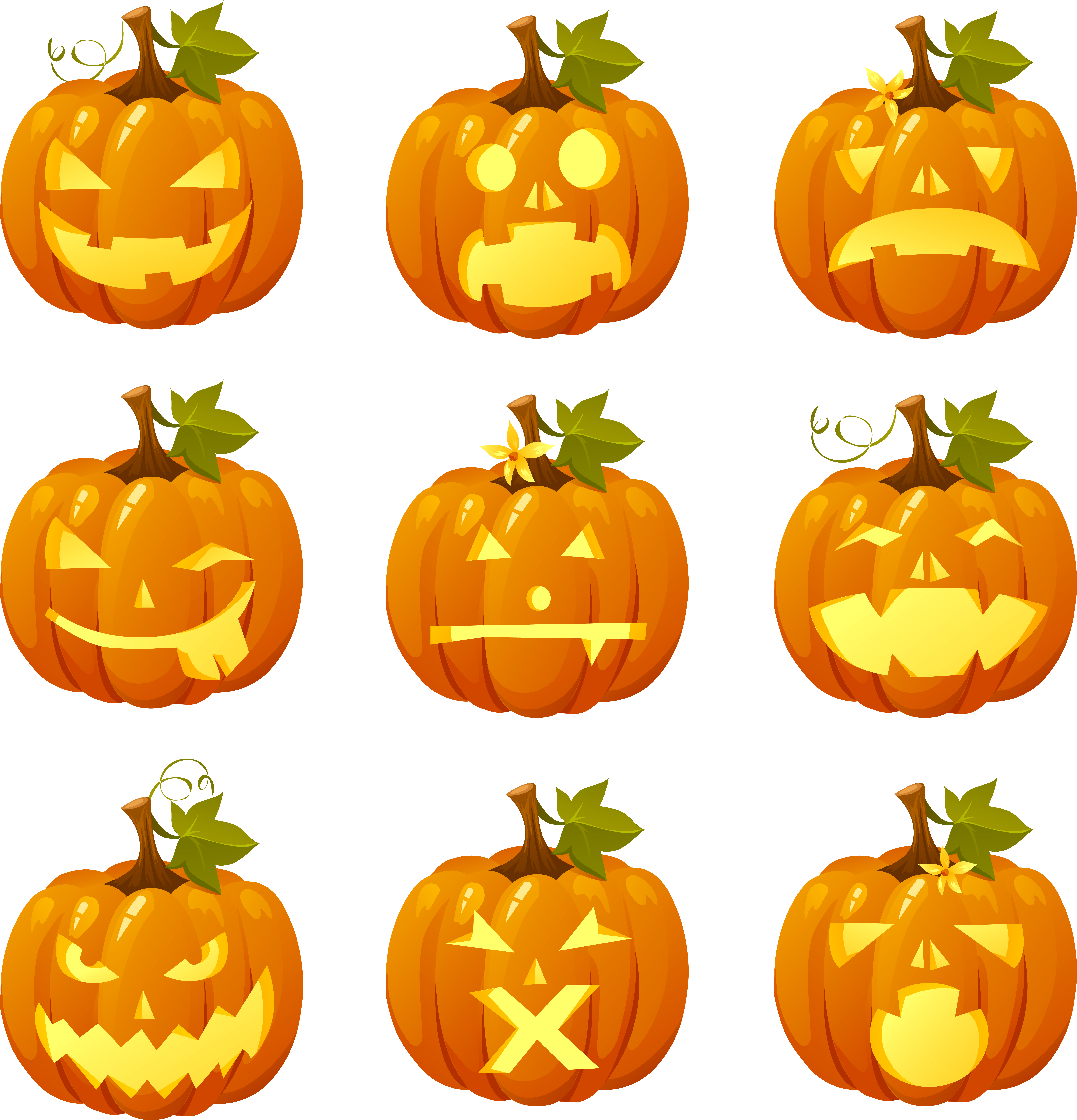 Halloween Pumpkin Smiles Collection Png Clipart - Halloween Pumpkinhead (577x600), Png Download