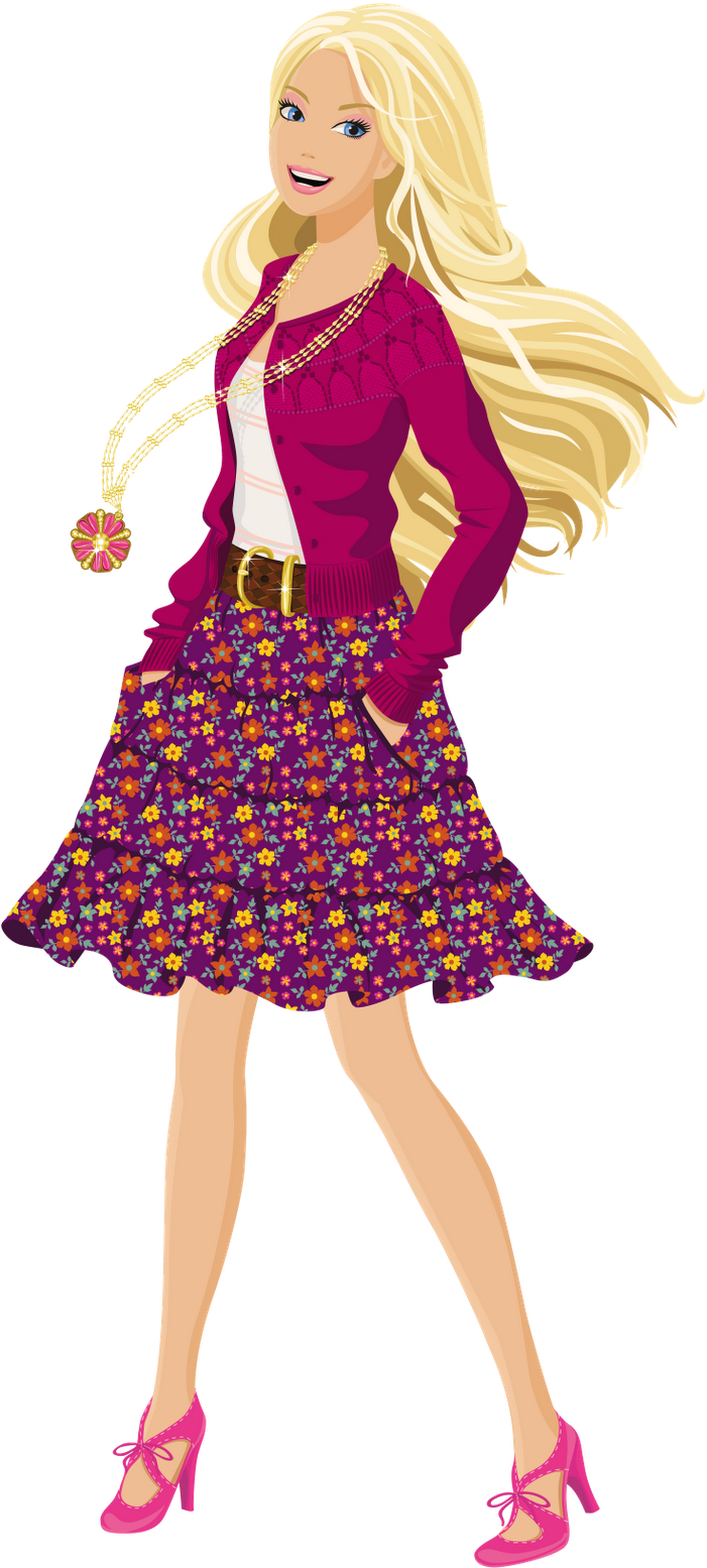 Barbie Png Free Download - Barbie Png (448x1024), Png Download