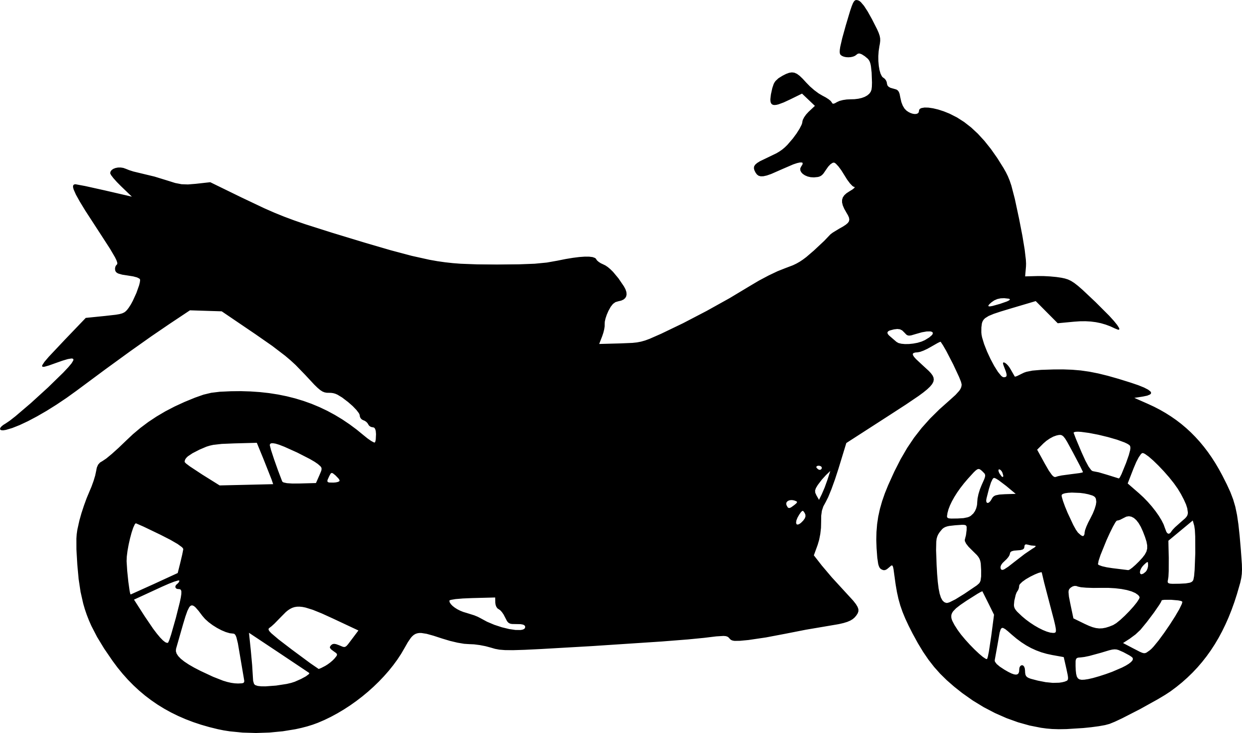 Free Download - Motorcycle Silhouette Png (2500x1475), Png Download