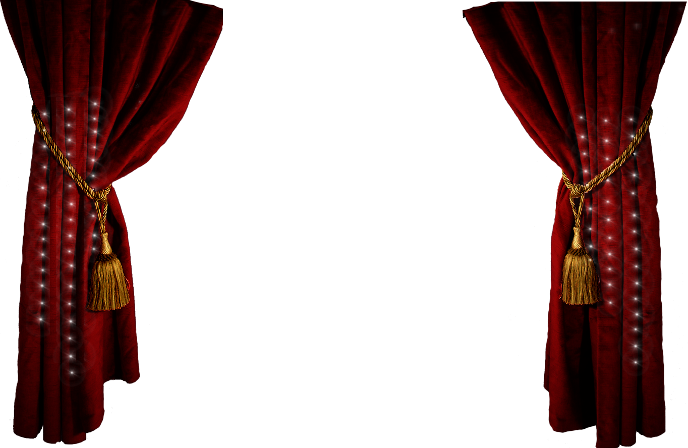 Theater Stage Curtains Clip Art - Curtains Clipart (1364x888), Png Download