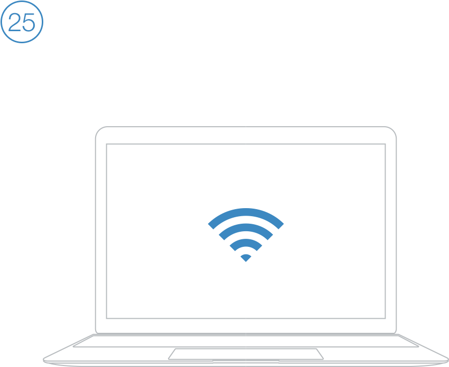 Step 25 Wifi - Cartoon (1000x1000), Png Download