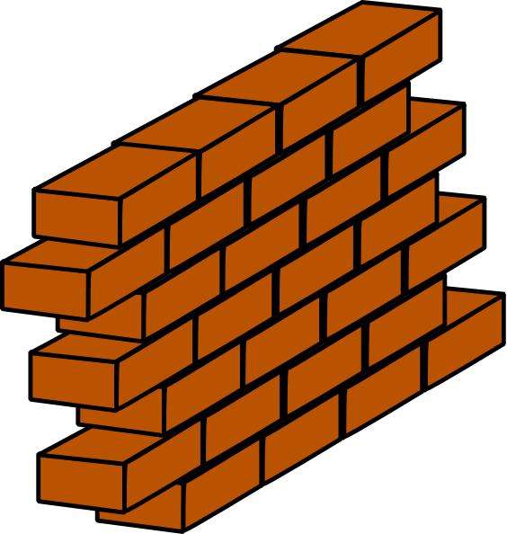 Cartoon Brick Wall Png Vector Free Library - Bricks Clipart (564x594), Png Download