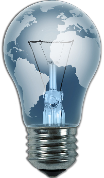 Light Bulb Transparent Images Png - Earth Light Bulb Png (422x723), Png Download