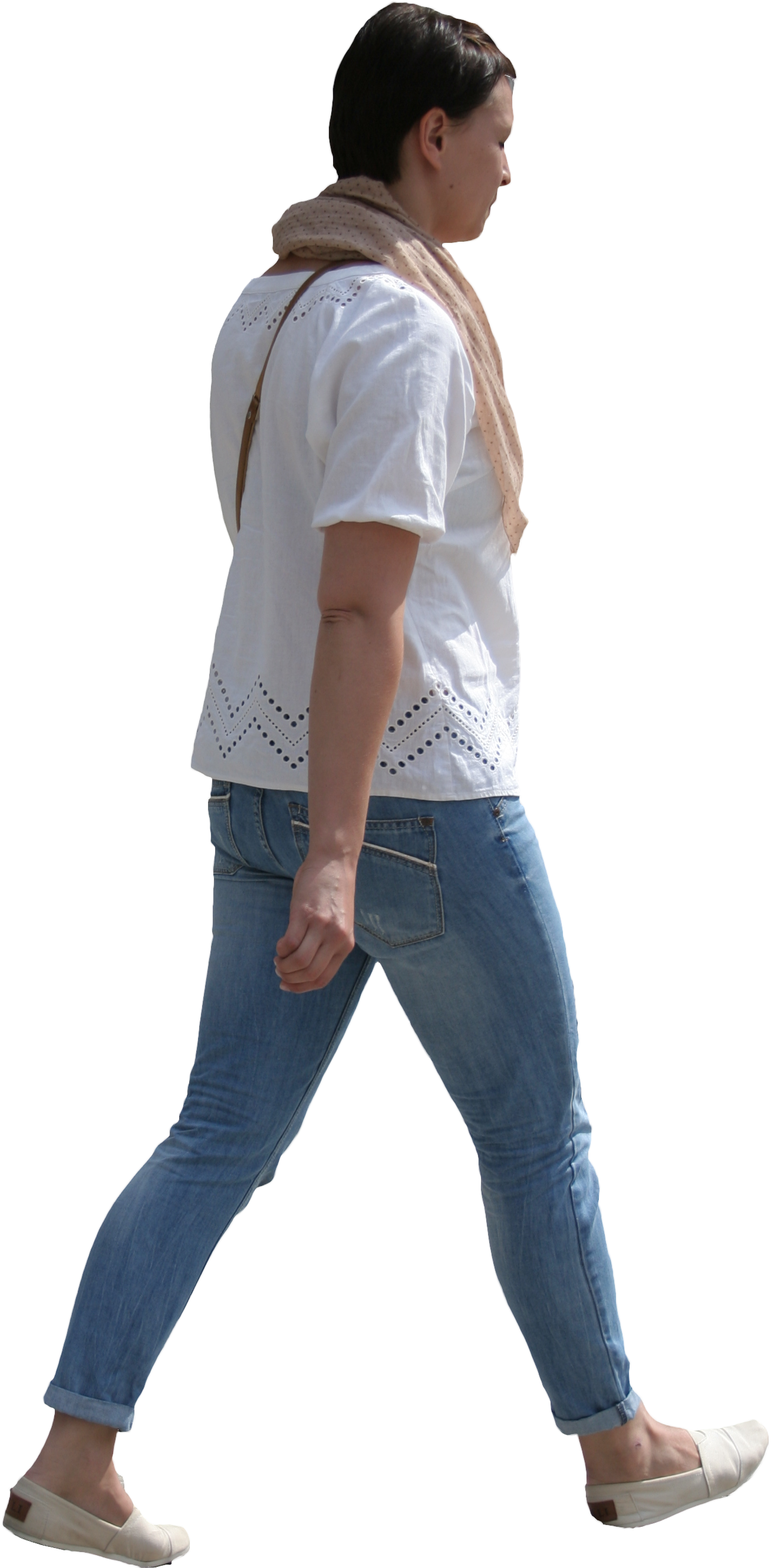 2d People - Women Walking Cut Out (1504x3006), Png Download