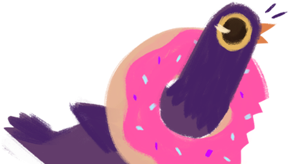 Trash Dove Png - Trash Dove Donut (950x534), Png Download