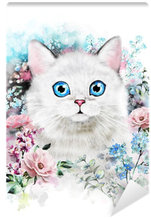 Watercolor Cat Illustration - Pinturas De Acuarela De Gato (400x400), Png Download