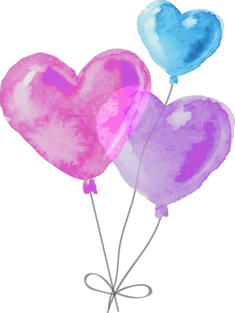 Report Abuse - Watercolor Balloon Png (458x610), Png Download