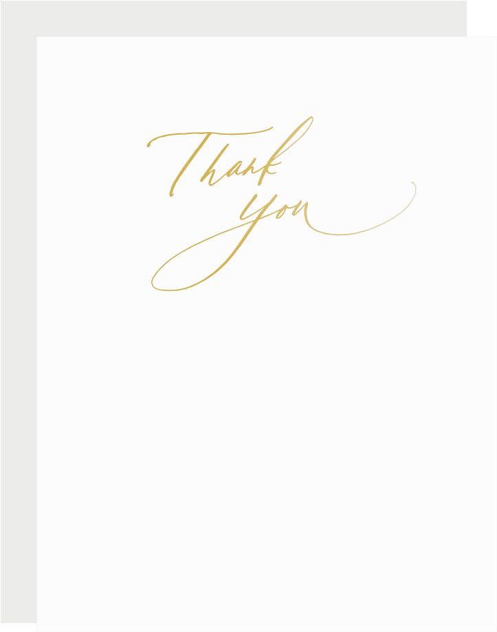 Scripted Thank You, Gold - Calligraphy (1008x1008), Png Download